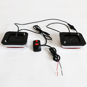 Luces de advertencia LED cuadradas de alto brillo, ambulancia, marcador lateral rojo, ámbar para coche, camión, cargador estroboscópico montado en superficie, EcoSport - Product Image 4