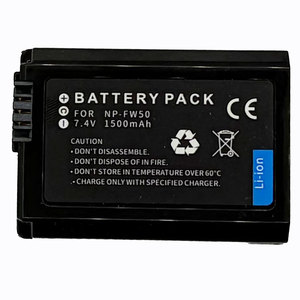 อะไหล่แบตเตอรี่กล้อง7.4V 1500mAh แบตเตอรี่ลิเธียม NP-FW50แบตเตอรี่สำหรับ <span class=keywords><strong>Sony</strong></span> ZVE10 A6000 A7m2 A6300/S2กล้อง - Product Image 1