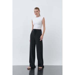 กางเกงเอวผูกยางยืดสำหรับผู้หญิง -32224PNT - สีดำ - Product Image 1