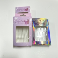 Boîte vide personnalisée pour ranger les faux ongles, lot de 10 pièces, avec insertion de faux ongles par EVA et Blister, emballage pour manucure, vente en gros