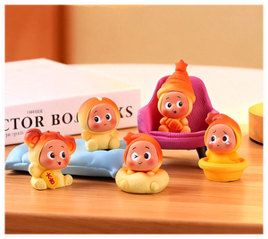 Venta al por mayor de resina tostada pastel sándwich Pizza tartas huevo miniatura casa de muñecas comida niño juego de imitación preescolar supermercado cocina juguete - Product Image 5