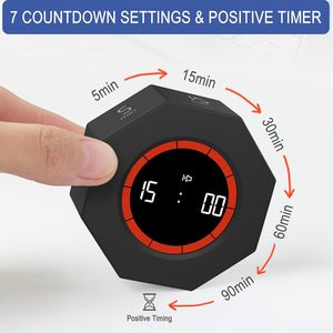 Minuteur de compte à rebours Google Time, horloge de productivité, minuteur numérique Pomodoro, minuteur d'étude pour enfants, minuteur visuel intelligent, minuteur de cuisine à bascule - Product Image 4