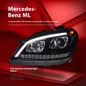 Phares LED complets pour <span class=keywords><strong>Mercedes</strong></span> <span class=keywords><strong>Benz</strong></span> <span class=keywords><strong>W164</strong></span> ML280 ML320 ML350 ML500 2005-2011, kit de carrosserie modifié avec feux de jour avant - Product Image 1