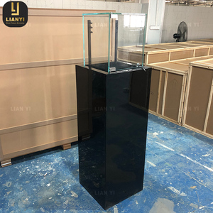 Vitrine de comptoir en bois noir à prix avantageux pour l'exposition de bijoux, meuble élégant pour salle d'exposition de bijoux - Product Image 6