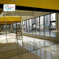 Mur de séparation mobile pour studio de danse flexible et opérable, mur de séparation mobile pour salle de sport, miroir coulissant opérable, mur opérable, cloison mobile