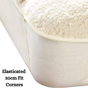 Ours en peluche de luxe Sherpa polaire super doux, chaud et confortable sur <span class=keywords><strong>matelas</strong></span> rehausseur de couverture réversible - Product Image 4