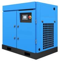 Compresseur à vis lubrifié silencieux VSD à haut rendement énergétique 5,5 kW, 34 CFM, 125 PSI, 110 V/220 V monophasé, refroidi par air, avec réservoir et roues