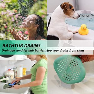 Bathroom Sink Drain Strainers Hair Catcher Shower Drain Covers Protector Flexible Bathroom Tub Shower and Sink - Product Image 5
