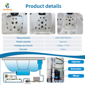 Baignoire de massage en acrylique de bonne qualité Spa <span class=keywords><strong>Meilleur</strong></span> bain à remous <span class=keywords><strong>extérieur</strong></span> Jacuzzier 6 personnes Bain à remous <span class=keywords><strong>extérieur</strong></span> avec 67 jets - Product Image 3