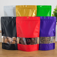Sacs en Mylar avec fenêtre, petit Sachet noir mat à fermeture éclair, avec impression personnalisée, anti-odeur, unités