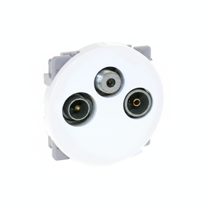 Produit de fiches et prises de TV-FM-SAT blanc COMETE - Product Image 1