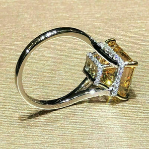 Anello con design quadrato a quattro punte, stile elegante, per donna - Product Image 6