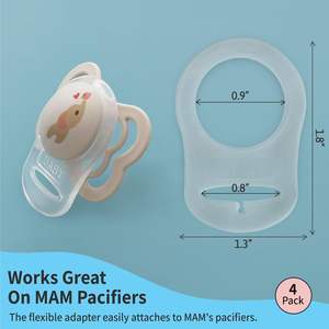 <span class=keywords><strong>Anneau</strong></span> de sucette pour bébé <span class=keywords><strong>MAM</strong></span>, accessoires en <span class=keywords><strong>silicone</strong></span>, poids 2,8g, dimensions 48x32x3mm - Product Image 3