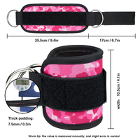 LADYGLOW-Sangles de Jambe Réglables avec Rembourrage en Néoprène pour Exercices du Bas du Corps Fessier, Sangle de Cheville pour Machine à Câble