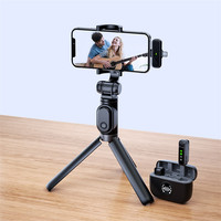 Microphone cravate sans fil K30, mini portable, 1 émetteur 2 récepteurs, microphone sans fil pour mobile