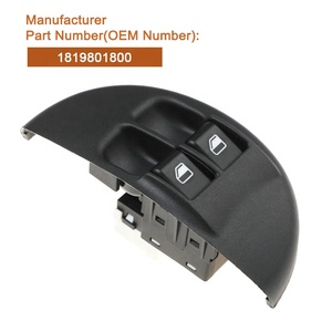 Botón Regulador de Ventanilla Eléctrica Negro para <span class=keywords><strong>FIAT</strong></span> <span class=keywords><strong>Fiorino</strong></span>, Número de Pieza 181980180 - Product Image 2