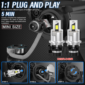D4 D2 <span class=keywords><strong>Led</strong></span> xe đèn pha Bóng đèn 2 cái nâng cấp 35 wát <span class=keywords><strong>LED</strong></span> ánh sáng D2S loạt 6000K điều kiện mới có thể thay thế HID Xenon bóng đèn cho xe hơi - Product Image 3