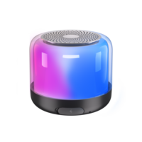 Lumière RVB Bluetooth 5.3 360° °   Haut-parleur portable mini avec son surround et 7 modes d'éclairage pour les voyages en extérieur