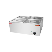 Bain-marie électrique professionnel en acier inoxydable pour cuisine de restaurant, capacité 20L, contrôle de température 85-100°C