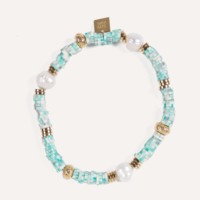 Pulsera de Perlas de Agua Dulce con Cuentas de Acero Inoxidable Dorado YXM B026, Tamaño Ajustable, Joyería de Moda para Primavera/Verano