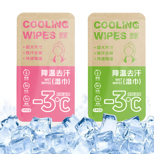 Grande sensation de <span class=keywords><strong>glace</strong></span> rafraîchissante jetable sans alcool personnalisée Lingettes rafraîchissantes pour le corps individuelles - Product Image 1