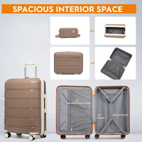Ensemble de bagages de voyage familial léger et moderne de luxe en 3 pièces avec serrure TSA et doublure en polyester imperméable