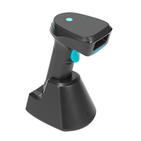 Escáner de Código de Barras Inalámbrico Universal CMOS, Portátil, 32 Bits, Lector de Códigos QR 2D con Base de Carga, Escaneo Rápido y Preciso