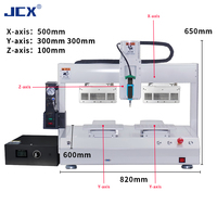 Doble plataforma UV pegamento silicona CNC dispensación lámpara UV curado Robot dispensador integrado