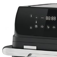 Friteuse à air électrique numérique 2400W à double panier 10L, écran LED, forme carrée moderne, en plastique, A++ Énergie, garantie 1 an, modèle 2026