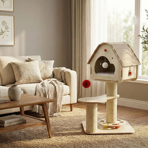 Neuer Langlebiger Umweltfreundlicher und Moderner Hanfseil-Katzenbaum Katzen-Klettergerüst - Product Image 1