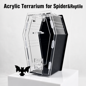 Terrarium en acrylique pour araignées, geckos, lézards et insectes, avec fermeture magnétique et ouverture d'alimentation - Product Image 1