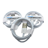 Câble USB de haute qualité 1m Foxconn, câbles de chargeur de téléphone portable, câble de transfert de données USB à charge rapide pour iPhone