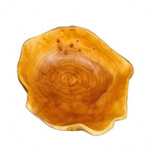 Tazón para Ensaladas y Frutas Tallado a Mano (5-9 Pulgadas), Tazón de Madera, Tazón de Artesanía en Madera Natural - Product Image 3