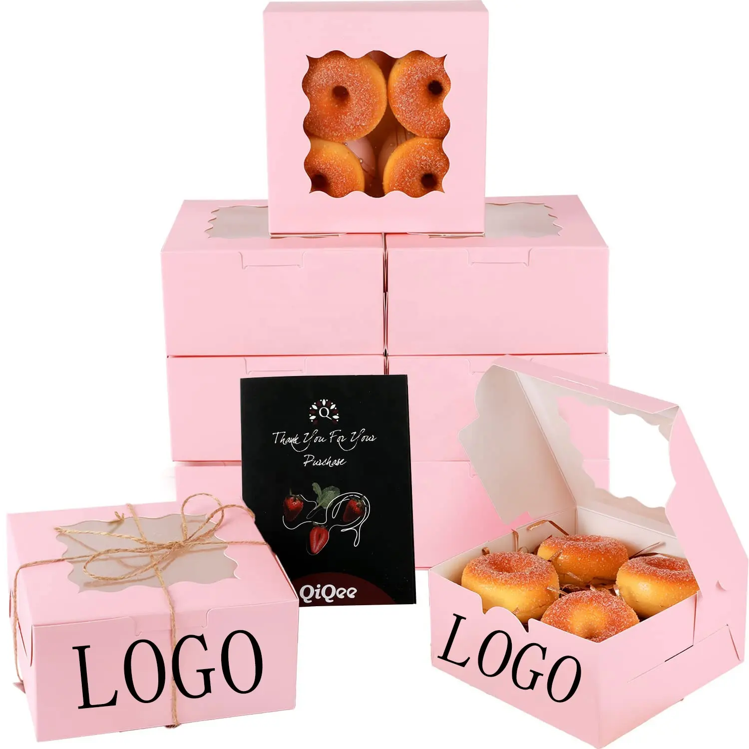 Mother's Day Disposable Loaf Corrugated 10 Inch 12 Inch Cardboard Small Birthday Cheese Mousse Pink Cake Box With Window Lid