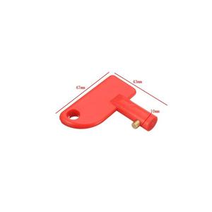 Interruptor de apagado de batería de coche, bloqueo con llave de plástico roja, 1 botón, a prueba de fugas, corte de energía principal para vehículo - Product Image 3