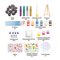 Kit de Peinture sur Pierre Personnalisé pour Enfants – Jouets Éducatifs DIY Multicolores pour Dessiner sur Roches – Kit Créatif de Graffiti Artistique Non Toxique