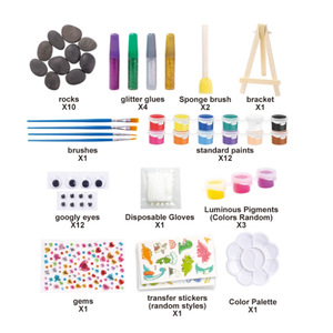 <span class=keywords><strong>Kit</strong></span> de <span class=keywords><strong>Peinture</strong></span> <span class=keywords><strong>sur</strong></span> Pierre Personnalisé pour Enfants – Jouets Éducatifs DIY Multicolores pour Dessiner <span class=keywords><strong>sur</strong></span> Roches – <span class=keywords><strong>Kit</strong></span> Créatif de Graffiti Artistique Non Toxique - Product Image 4