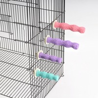 Perchoir à griffes en pierre de sable ondulée colorée pour oiseaux, support de ponçage du bec pour perroquets, accessoire de cage pour perruches, calopsites et parakeets - Vente chaude