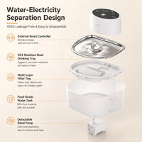 Fontaine à eau intelligente pour chat 3L, sans fil, avec capteur de sécurité à induction, distributeur d'eau pour chats