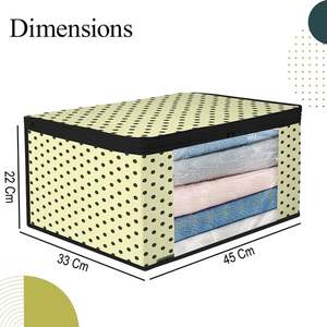 Cream Polka High Quality Transparent Saree Storage <b>Bag</b> Saree Pouch Work Saree Cover For Womens In Wholesale Price - Product Image 5