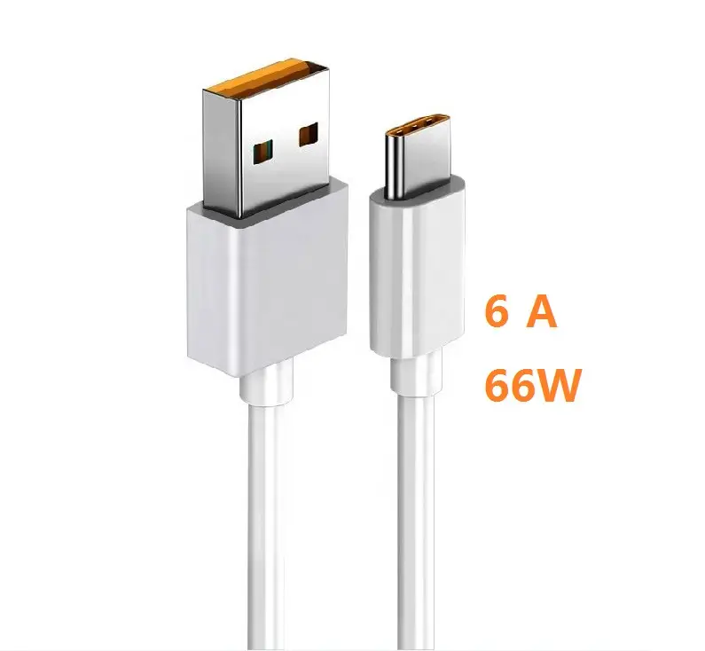 1m 2m 6A Super Charger Cable Quick Charging Cable Usb Type C Micro 8pin 66w Usb Data Cables For Huawei