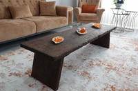 Rustikaler Eichen Table basse solide du fabricant direct Design carré antique moderne pour bureau à domicile salle à manger meubles d'hôtel