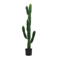 Ornement d'intérieur de cactus artificiel de style nordique Plante artificielle en pot vert pour la décoration de fenêtre ou de sol