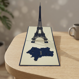 Carte pop-up 3D Tour Eiffel tendance du moment, cadeaux artisanaux du Projet du Siècle, meilleur choix, papier découpé au laser, produit phare Viet-craft BD013 - Product Image 3