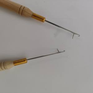 Awyqyh Hnw001 Móc Kim Tay Cầm Bằng Gỗ Micro Nhẫn Kéo Threader Vòng Tóc Mở Rộng Công Cụ Thương Mại - Product Image 3