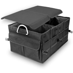 Folding Car Trunk Organizer Waterproof Car Boot Organiser Multi 1680D Oxford Cloth Pockets 60L Car Storage Bags