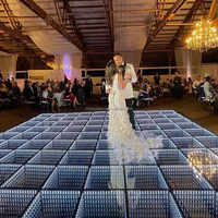 Lumière de scène LED RGB matricielle sans fil portable en alliage d'aluminium DC24V, contrôlée par DMX512, classée IP67, pour DJ de fête de mariage et piste de danse
