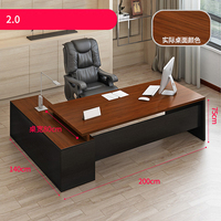 Ufficio scrivania e sedia combinazione di semplice e moderno boss singolo mobili per ufficio presidente manager scrivania con armadietto laterale