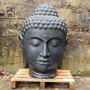 BLVE花园石材装饰手工雕刻宗教佛教雕塑大型佛头大理石雕像