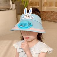 Sombrero de Sol de verano para niños de alta calidad personalizado con ventilador recargable, ala ancha, protección UV, gorra de plástico para bebés de alta calidad, niños y niñas